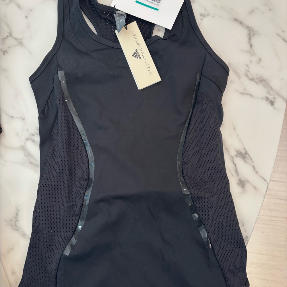 Adidas by Stella McCartney Black Mesh Tank Top